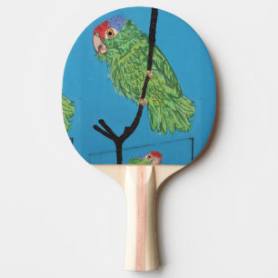 Raquette De Ping Pong pagaie de ping-pong de perroquet vert