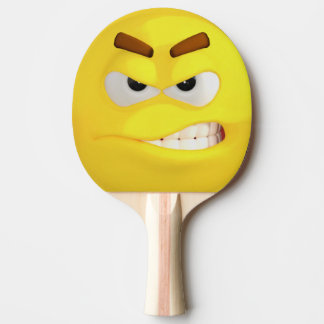 Raquette De Ping Pong Pagaie de ping-pong Emoji Jaune en colère