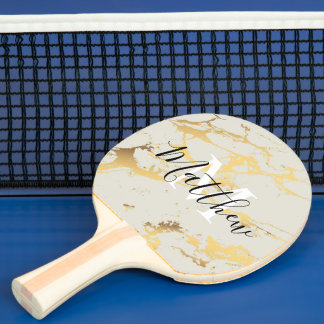 Raquette De Ping Pong Pagaie de ping-pong en métal or de luxe et de prof