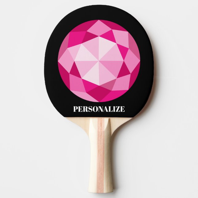 Raquette De Ping Pong Pagaie de ping-pong en pierre rose personnalisée (Devant)