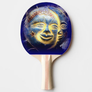 Raquette De Ping Pong pagaie de ping-pong face à la lune