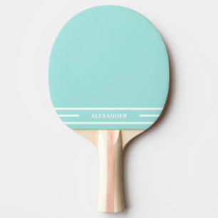 Raquette De Ping Pong Pagaie de ping-pong Pastel Turquoise et blanc avec