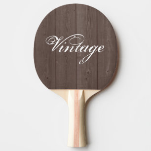 Raquette De Ping Pong Pagaie de ping pong vintage en bois brun