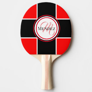 Raquette De Ping Pong Pagaie De Ping Rouge Et Noir