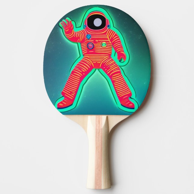 Raquette De Ping Pong Pagaie de pong de l'astronaute rétro (Devant)