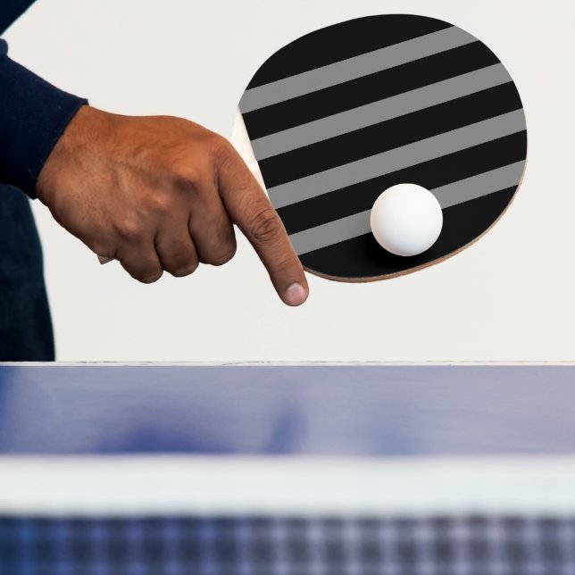 Raquette De Ping Pong Pagaie Ping Paddle Black Grey Stripe (Insitu)