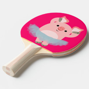 Raquette De Ping Pong Pagaie Ping Ping Ping Cartoon Ballerina
