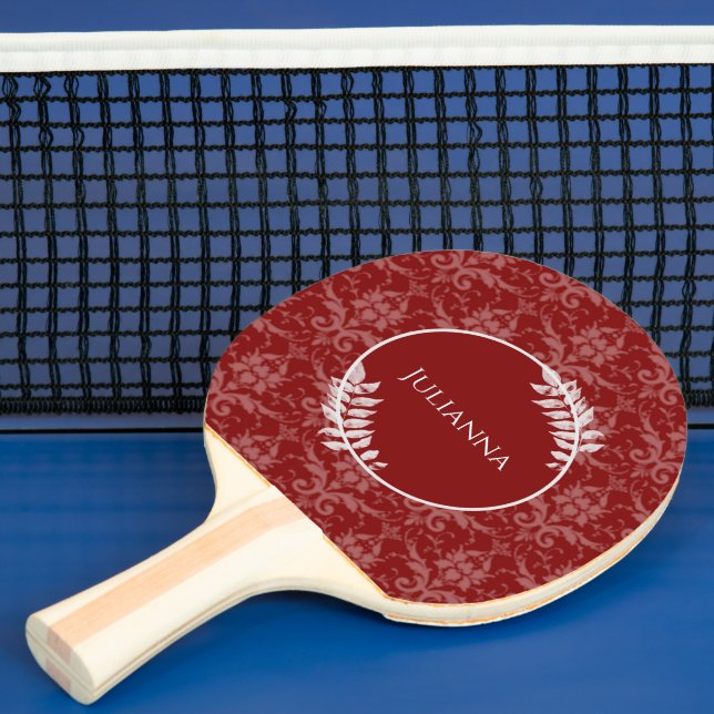 Raquette De Ping Pong Pagaie rouge élégante à bascule damassé (Insitu)