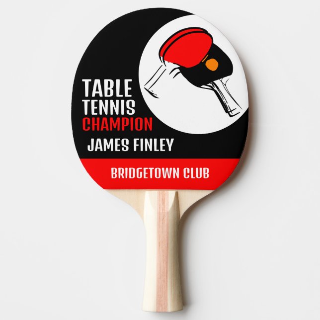 Raquette De Ping Pong Pagaies rouges et noires, Lecteur de tennis de tab (Devant)