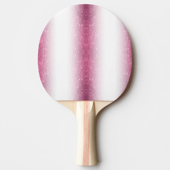 Raquette De Ping Pong Pailleté rose scintillant fantaisie glamour – Lign (Devant)
