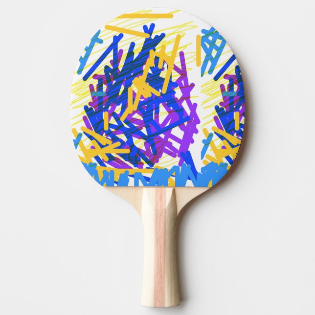 Raquette De Ping Pong Paint Festive Abstrait moderne (Devant)