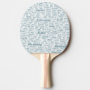 Raquette De Ping Pong Paix Nuage de Mots Texte Motif Message Motif