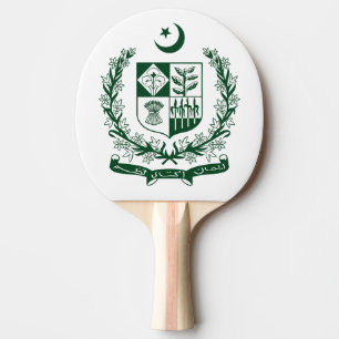 Raquette De Ping Pong Pakistan pays blason armoiries symbole emblème aig