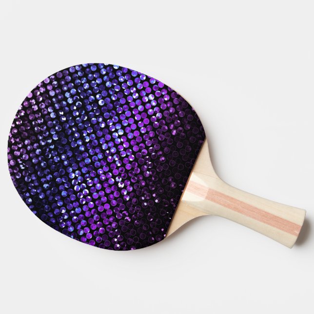 Raquette De Ping Pong Palette Bling en cristal pourpre Strass de (Côté)