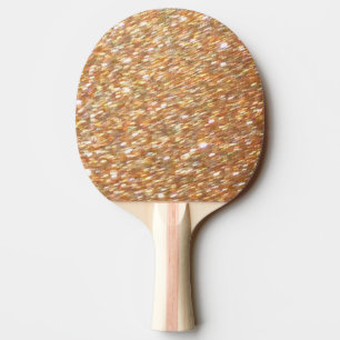 Raquette De Ping Pong Palette de parties scintillantes d'or d'en cuivre
