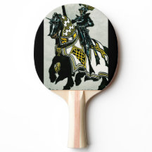Palette de ping-pong de chevalier à cheval