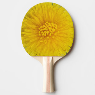 Raquette De Ping Pong Palette jaune de ping-pong de fleur, dos rouge en