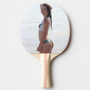 RAQUETTE DE PING PONG PALETTES DE PING-PONG DE FILLE DE PLAGE DU BIKINI