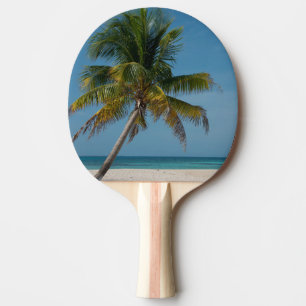 Raquette De Ping Pong Palmier et plage de sable blanc 2