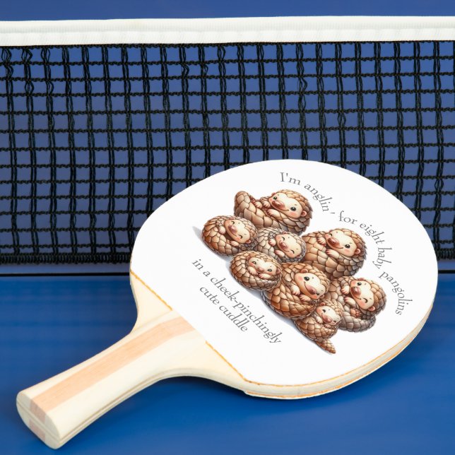 Raquette De Ping Pong Pangolins adorables pour 8 Pangolins mignons (Insitu)