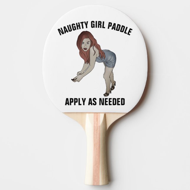 Raquette De Ping Pong PANNEAU DE FILLE NAUGHTL ; PANNEAUX DE Ping Pong (Devant)