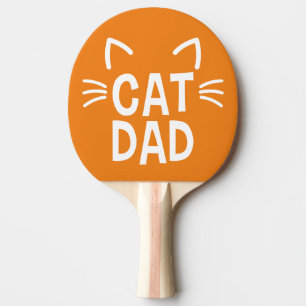 Raquette De Ping Pong Papa Chat avec les oreilles et les Whisers