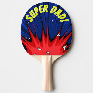 Raquette De Ping Pong Papa superbe de style comique d'art de bruit