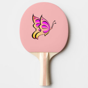 Raquette De Ping Pong papillon rose - ajouter un nom