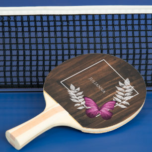 Raquette De Ping Pong Papillon rose rustique Ping Pong