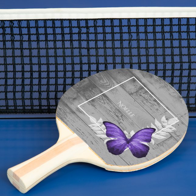 Raquette De Ping Pong Papillon violet Rustique Ping Paddle (Insitu)