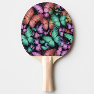 Raquette De Ping Pong Papillons colorés Imprimer