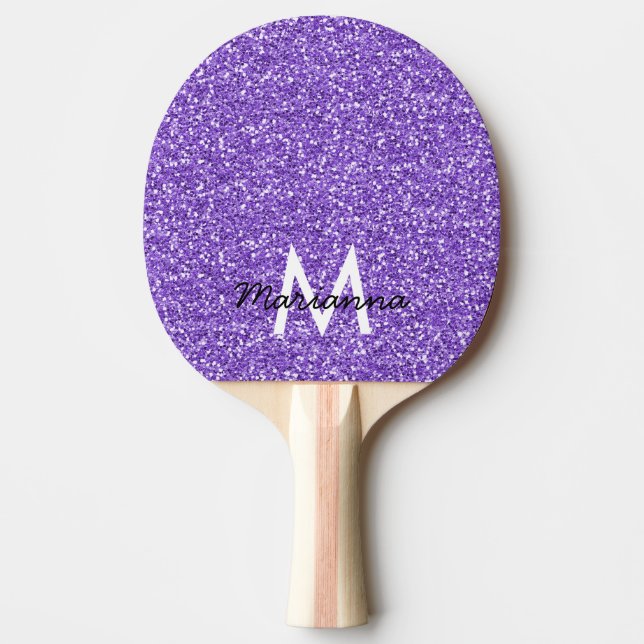 Raquette De Ping Pong Parties scintillant de lavande violet élégant Pers (Devant)