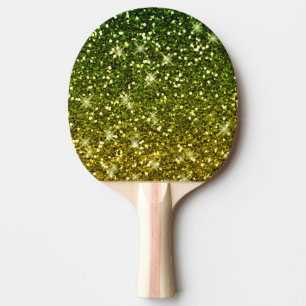 Raquette De Ping Pong Parties scintillant dorées foncées chatoyantes