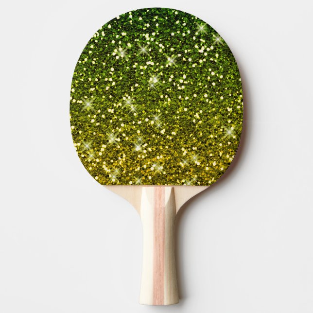 Raquette De Ping Pong Parties scintillant dorées foncées chatoyantes (Devant)