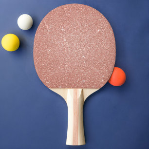 Raquette De Ping Pong Parties scintillant et étincelle rose Rose Gold