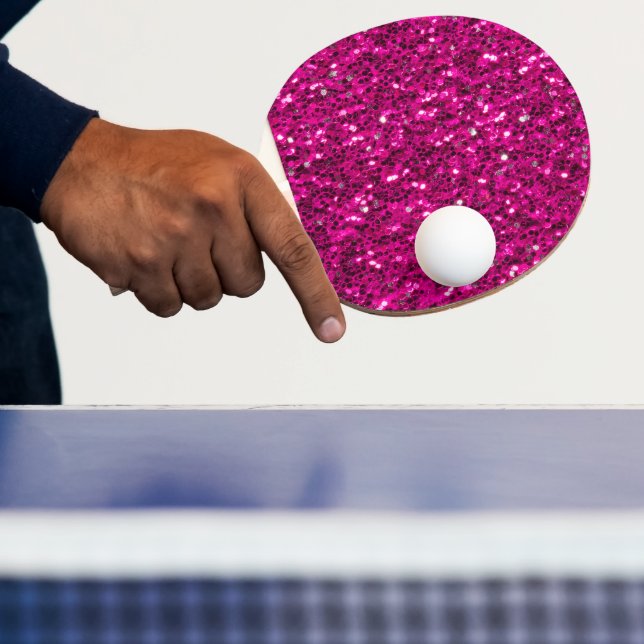 Raquette De Ping Pong Parties scintillant étincelante rose chaud (Insitu)