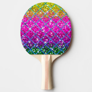 Raquette De Ping Pong Parties scintillant pourpre Snakeskin