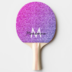 Raquette De Ping Pong Parties scintillant rose violet dégradé Fille pe