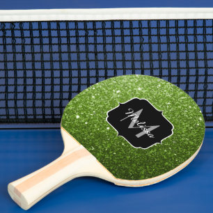 Raquette De Ping Pong Parties scintillant vert clair brille Monogram