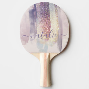 Raquette De Ping Pong parties scintillant violette rose brillant
