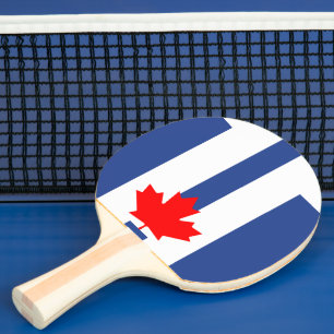 Raquette de ping pong patriotique avec drapeau de