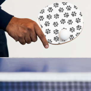 Raquette De Ping Pong Patrouilles de Doodle, Paws de Chien, Paws Noirs