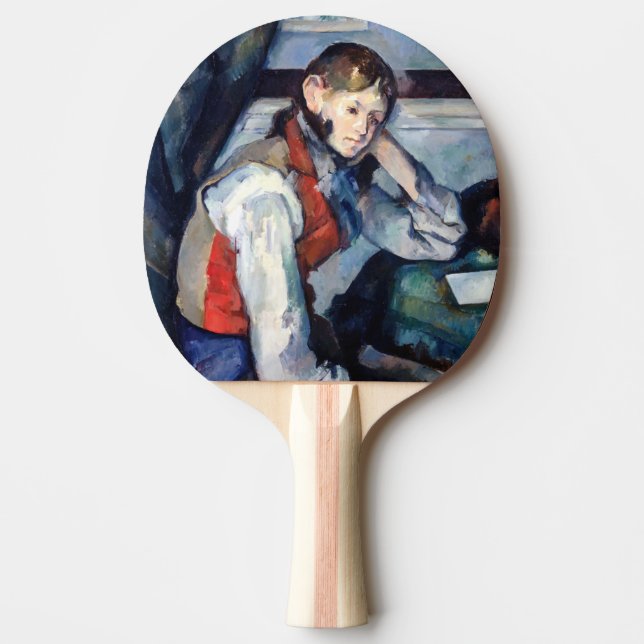 Raquette De Ping Pong Paul Cezanne - Garçon dans la veste rouge (Devant)