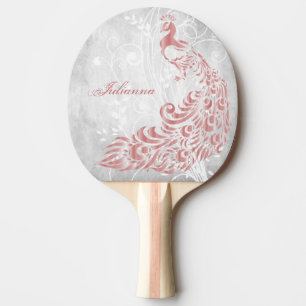 Raquette De Ping Pong Peacock rose Personnalisé