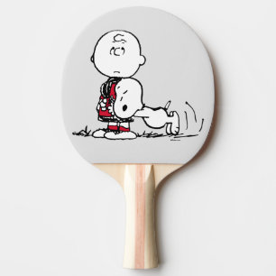 Raquette De Ping Pong PEANUTS Motif rouge et noir