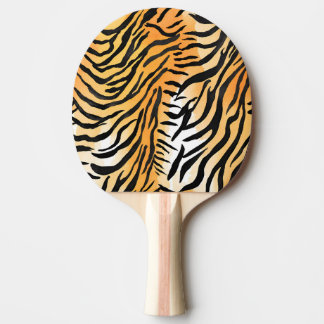 Raquette De Ping Pong Peaux de tigre rayées modernes Imprimer gros félin