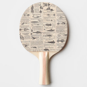 Raquette De Ping Pong Pêche leures Publicité Pêcheur Art