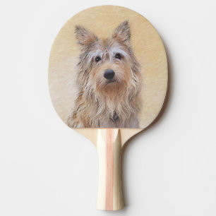 Raquette De Ping Pong Peinture Berger Picard - Joli art original chien