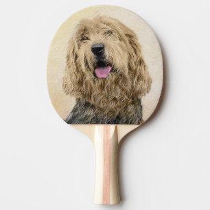 Raquette De Ping Pong Peinture d'Otterhound - Joli art original de chien