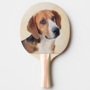 Raquette De Ping Pong Peinture Harrier - Joli art original chien